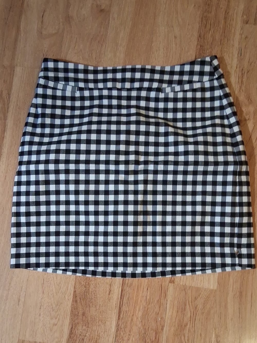 Christopher & Banks Black and White Gingham Mini Skort